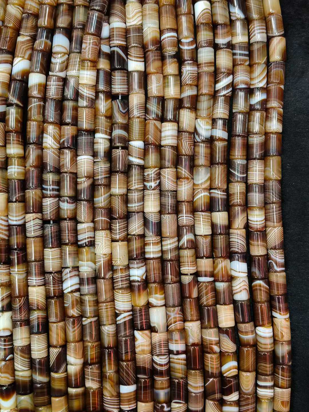 Jewelry Making Store - Natuursteen Sptriped Koffie Agaat Steen 10x14mm