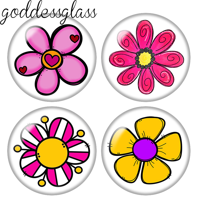 Jewelry Making Drawing - Cartoon tekening Bloemen Leuke 10 stks