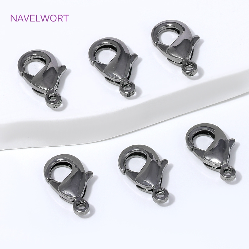 Jewelry Making Hobby - Zwart geplateerd messing 12mm kreeftgespsluiting accessoires,