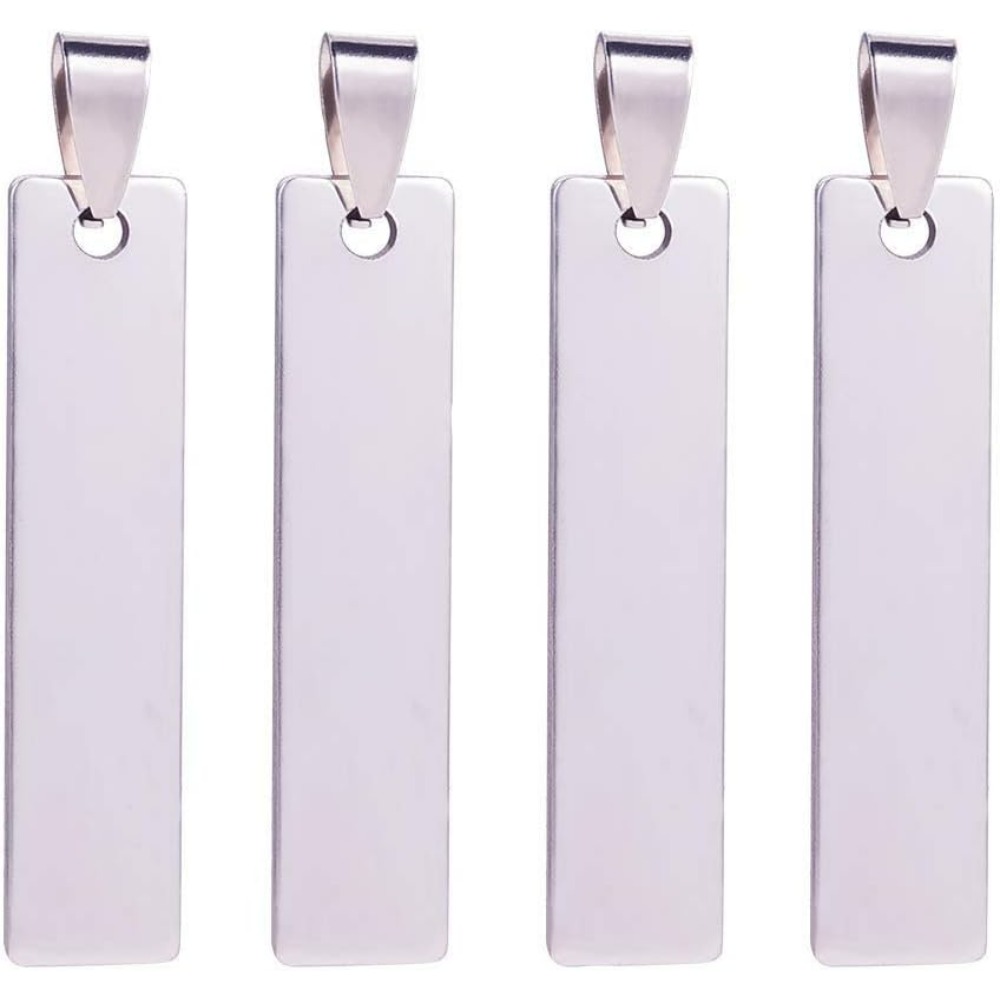 Jewelry Making Course - 20 STKS 1,5x0,3 inch rechthoek stempelen