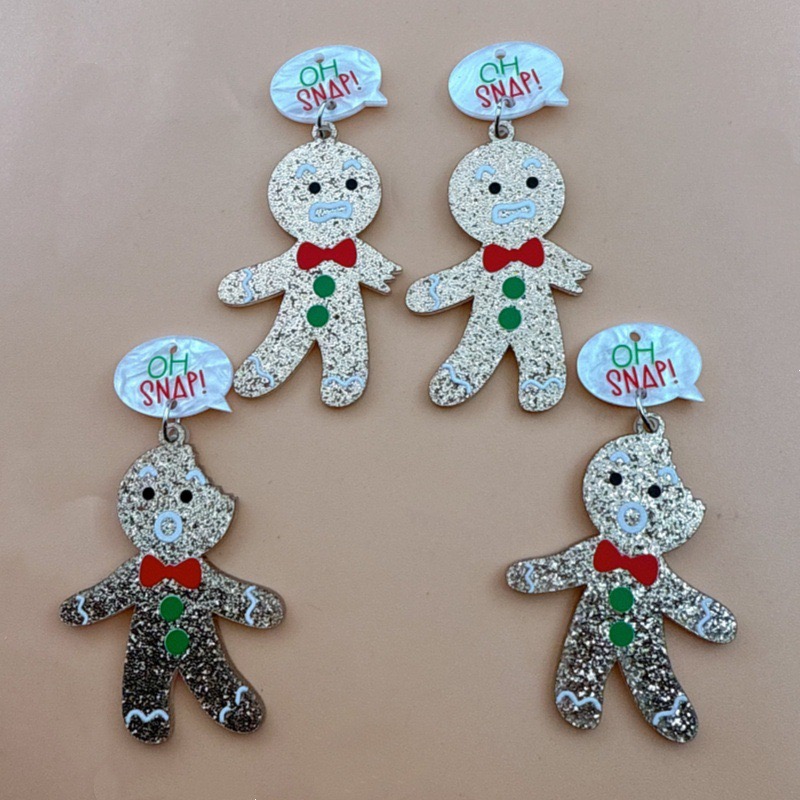 Jewelry Making Pendants - 10 stuks schattige kerst gingerbread man
