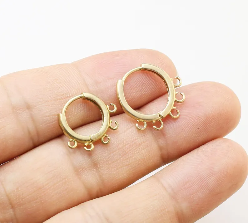 Jewelry Making Earring Supplies - 10st messing oorhoepels, leverback oorbel met