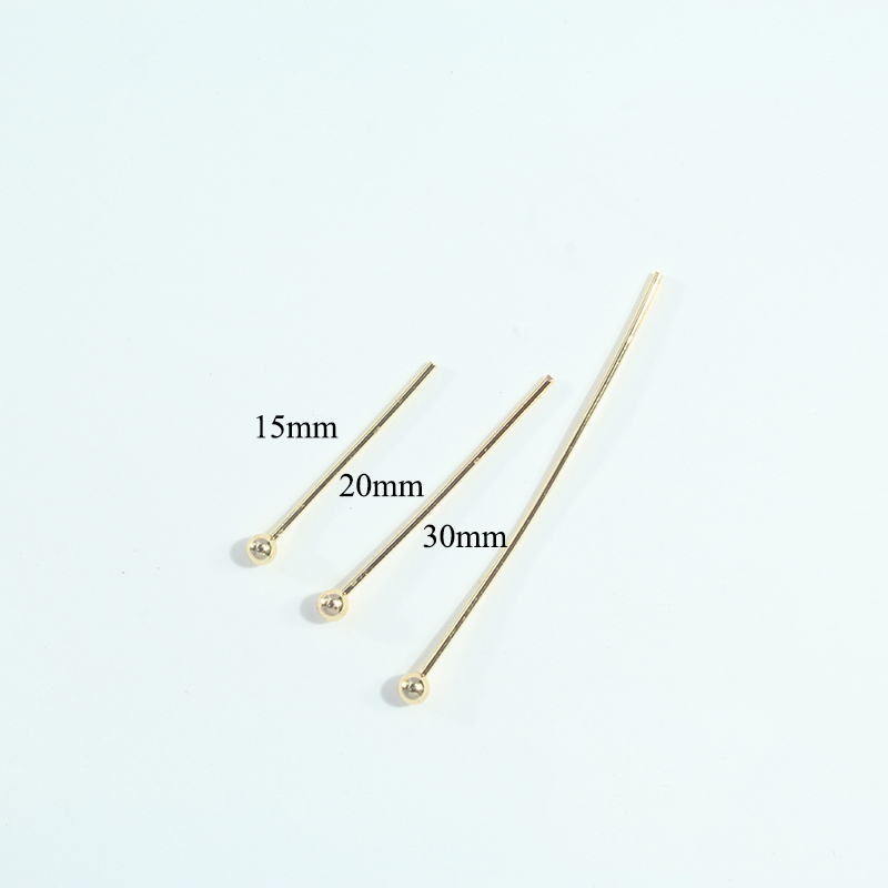Jewelry Making Earring Supplies - 10/20/30pcs 15mm/20mm/30mm 14K Vergulde Bal pinnen