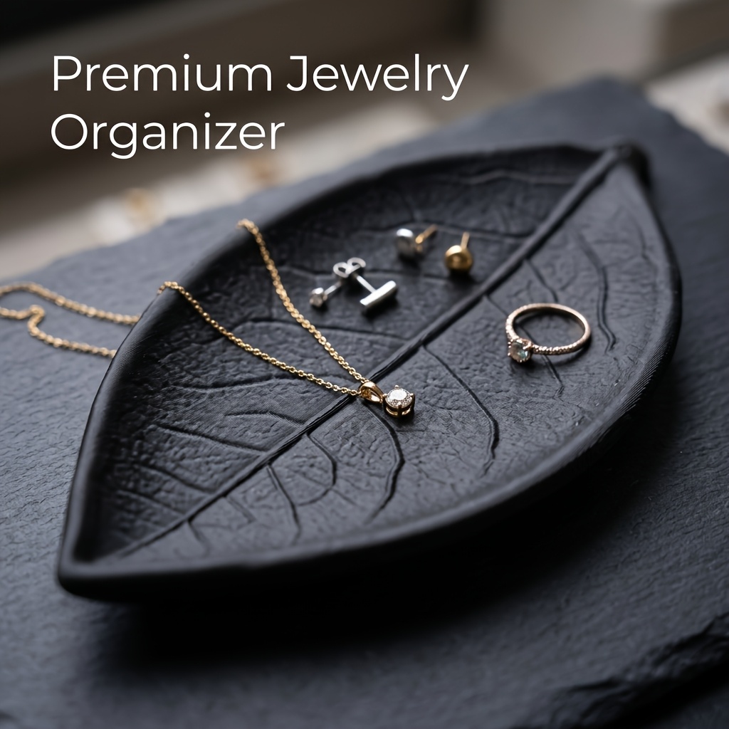 Jewelry Making Desk - Minimalistische 3D-bladsieradenschotel, decoratief opbergplateau voor ringen,