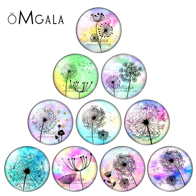 Jewelry Making Drawing - Fashion Paardebloem Art Tekeningen 10Mm/12Mm/14Mm/16Mm/18Mm/20mm/25Mm Ronde