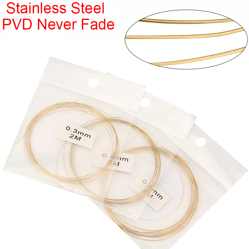 Jewelry Making Hobby - 2 meter roestvrij staal 0,3 0,4