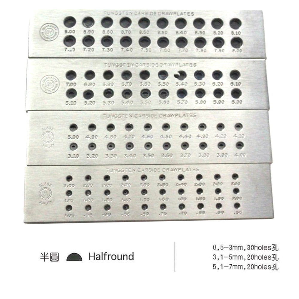 Jewelry Making Drawing - Half Ronde Hardmetaal Drawplates Juweliers Trekken