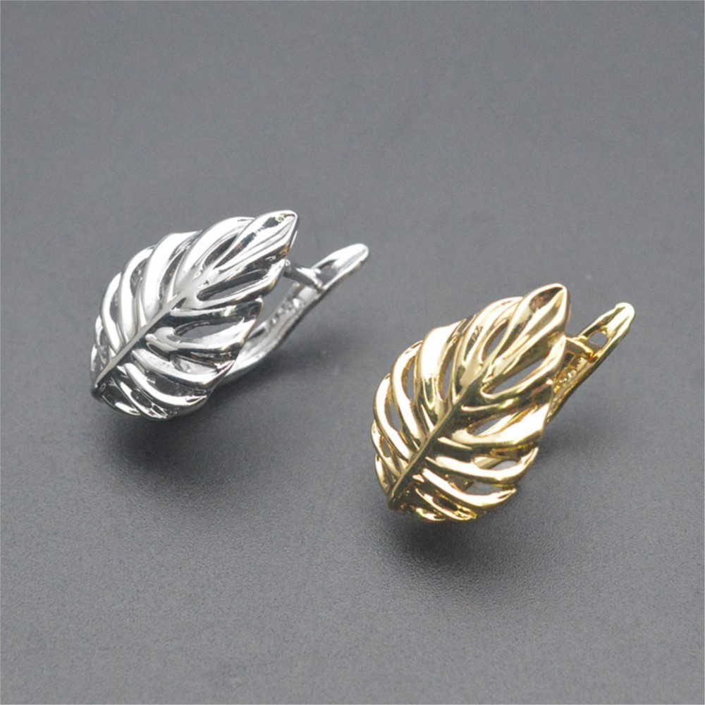 Jewelry Making Hobby - 1/2 Stuks 18K Verguld Messing Bladvormige