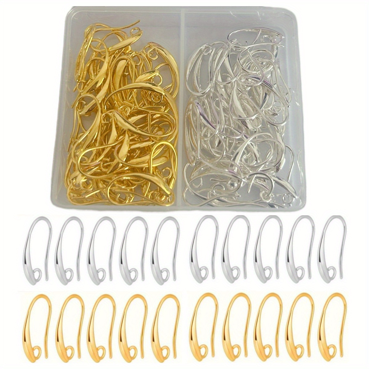 Jewelry Making Earring Supplies - 1 doos met gouden en goudkleurige