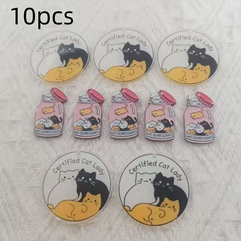 10 stuks acryl schattige katte - Jewelry Making Pendants recensie en prijs