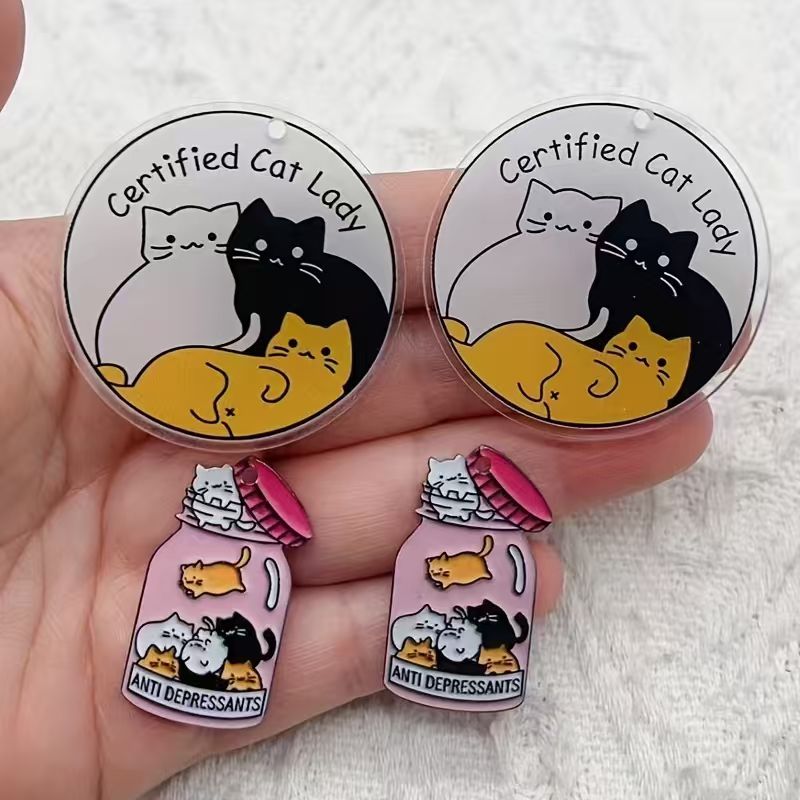 10 stuks acryl schattige katte - Jewelry Making Pendants recensie en prijs