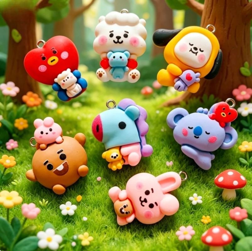 7 stks BT21 Hars Cartoon Charm - Jewelry Making Hobby recensie en prijs