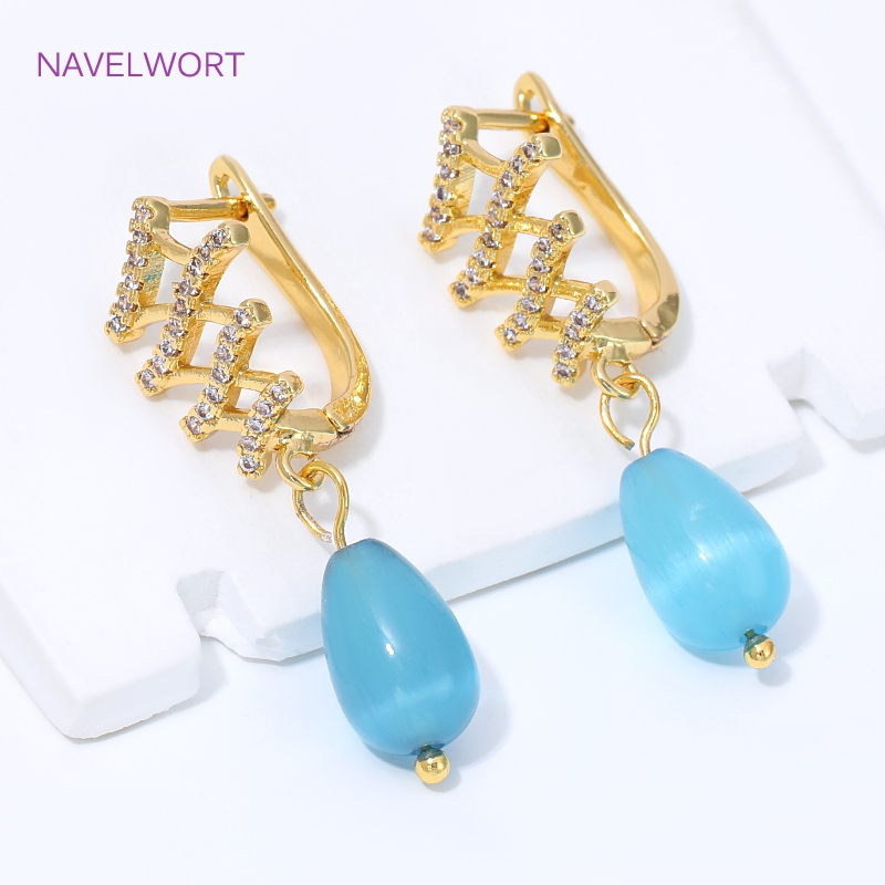 18K vergulde waaier-vormige bl - Jewelry Making Earring Supplies recensie en prijs