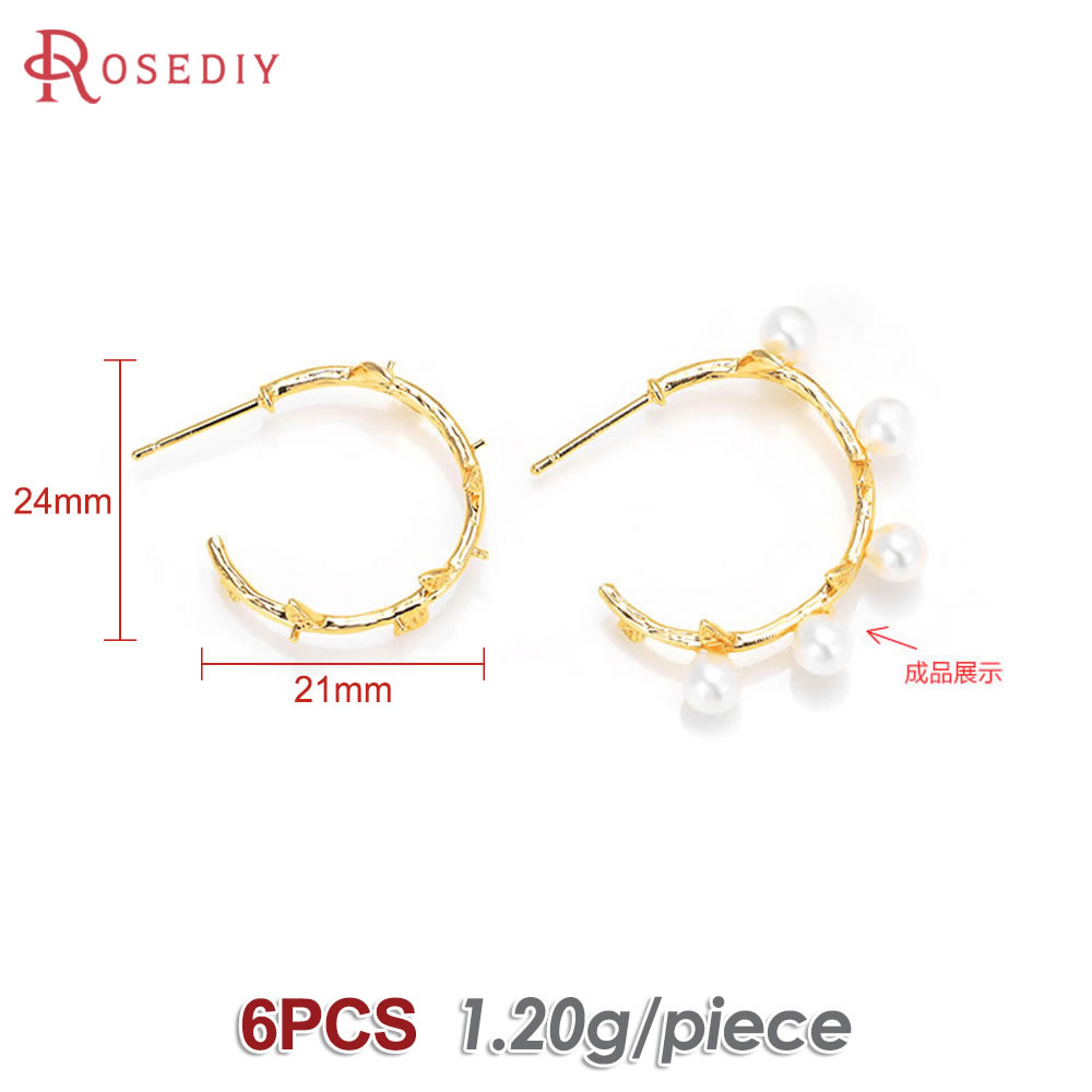 6 STKS 18 K Goud Kleur Messing - Jewelry Making Earring Supplies recensie en prijs
